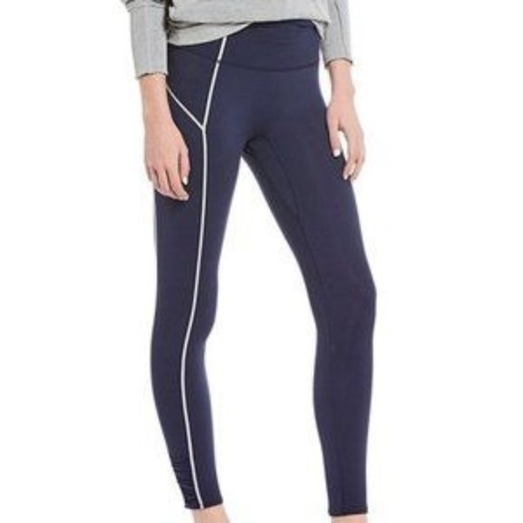 Free People Movement High Rise 7/8 You're A Peach Medium Blue Active Leggings